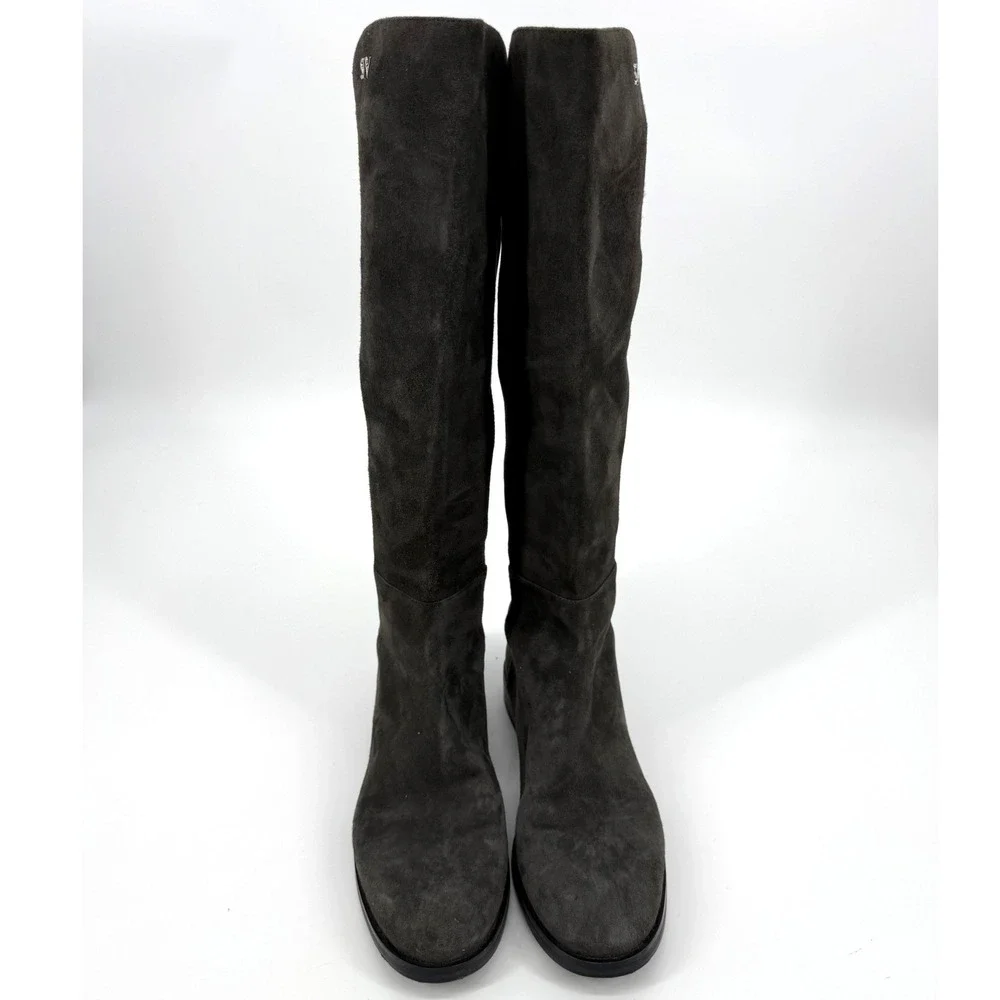 Stuart Weitzman 9 City Knee-High Riding Boot Suede Stretch Quiet Luxury Capsule